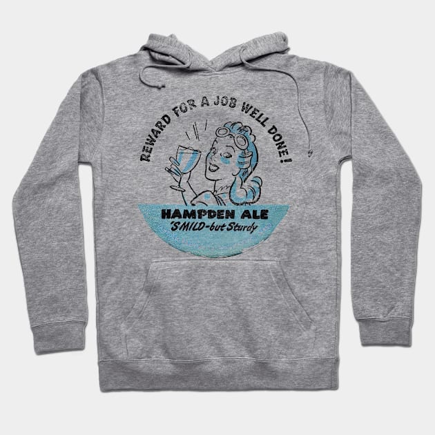 Hampden Ale - Vintage Faded Look Design Hoodie by CultOfRomance